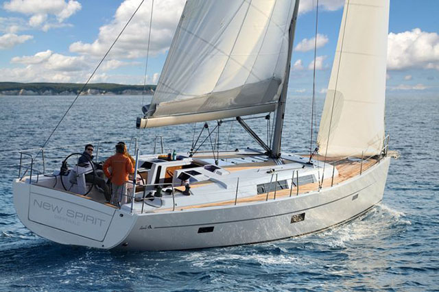 The Hanse 445 in all her face-lifted glory.