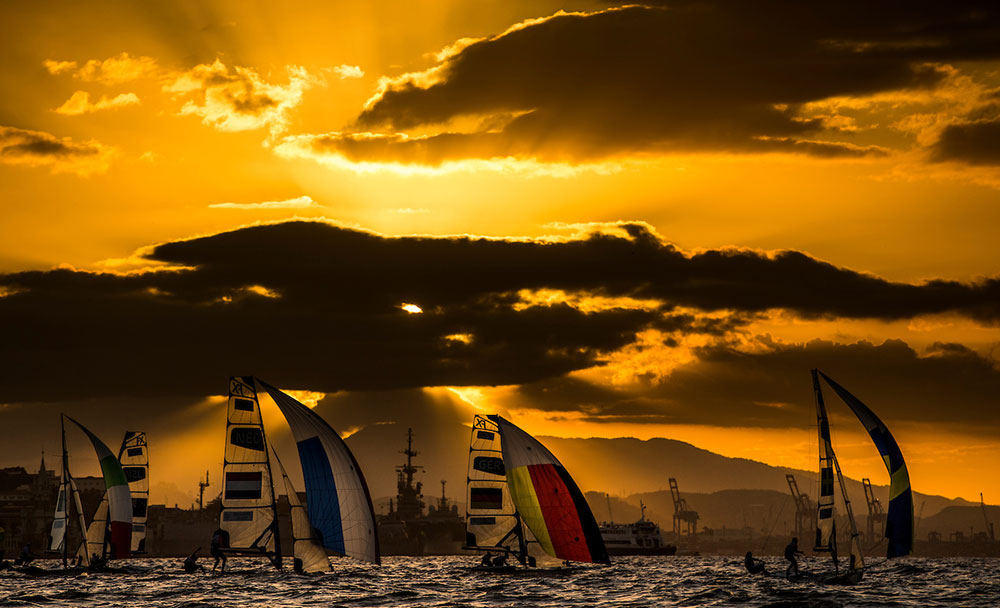 Spectacular sky. 2016 Olympic Sailing: Photo Sailing Energy/World Sailing.