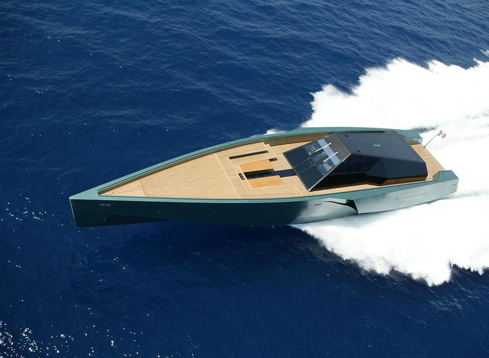 The stylish Wally 118 powerboat