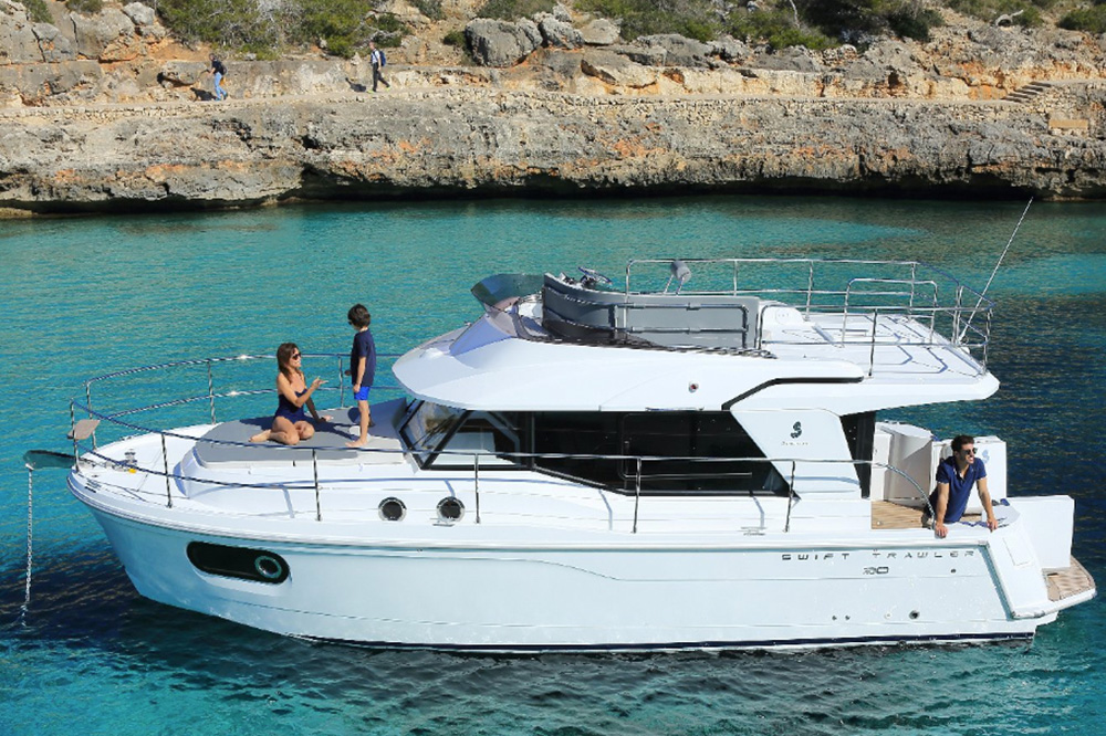 The Beneteau ST30 is a compact trawler 