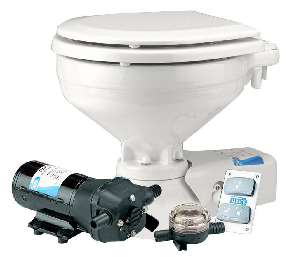 Electric pump out toilet macerator