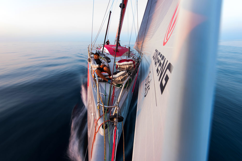 Dongfeng in the Volvo Ocean Race. Photo by Sam Greenfield/Dongfeng Race Team/Volvo Ocean Race.