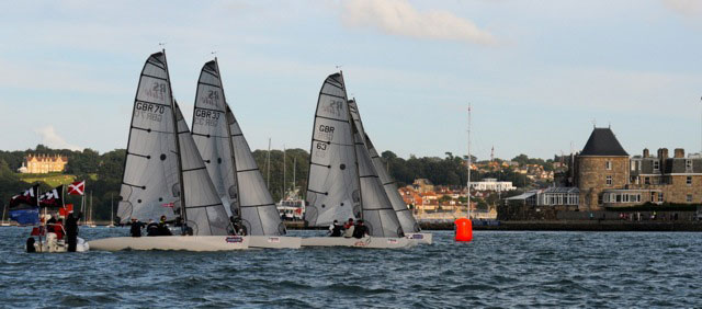 The RS Elite fleet competing in the Solent for their national title