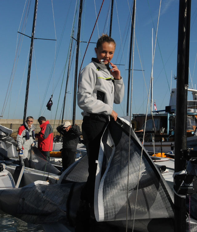 Tiffany Brien - adding glamour to the dinghy park!