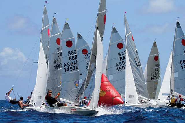 Coolest dinghies: Fireballs line up at their world championship. Photo Tom Gruitt/Creating Waves