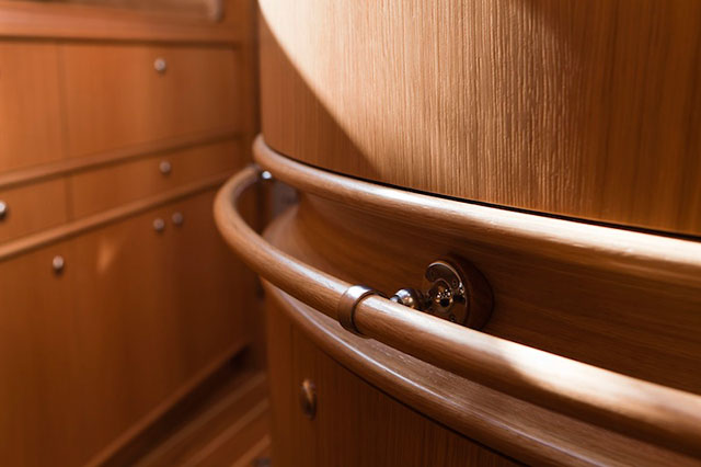 Interior detailing on the Discovery 57