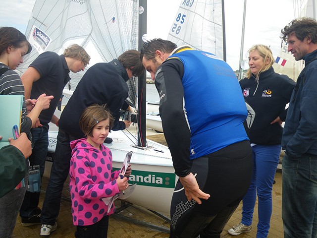 Ben Ainslie doing his bit to inspire kids to take up dinghy sailing