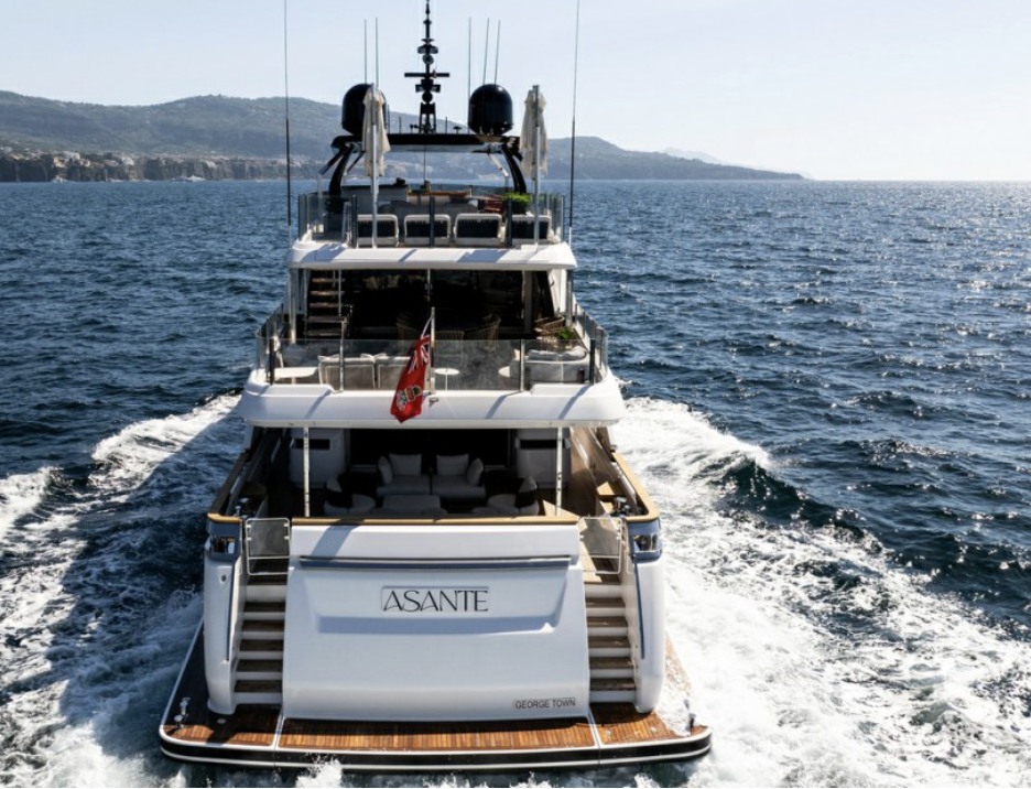 ASANTE superyacht in the open sea