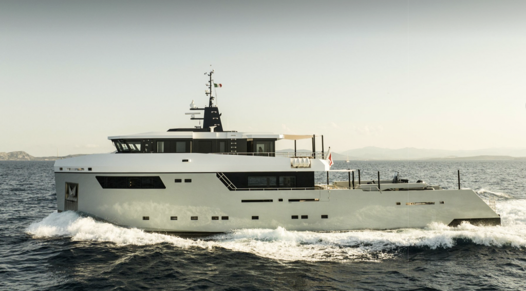 FOX superyacht in the open sea