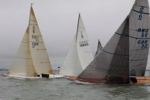 Metre boats racing in the Solent