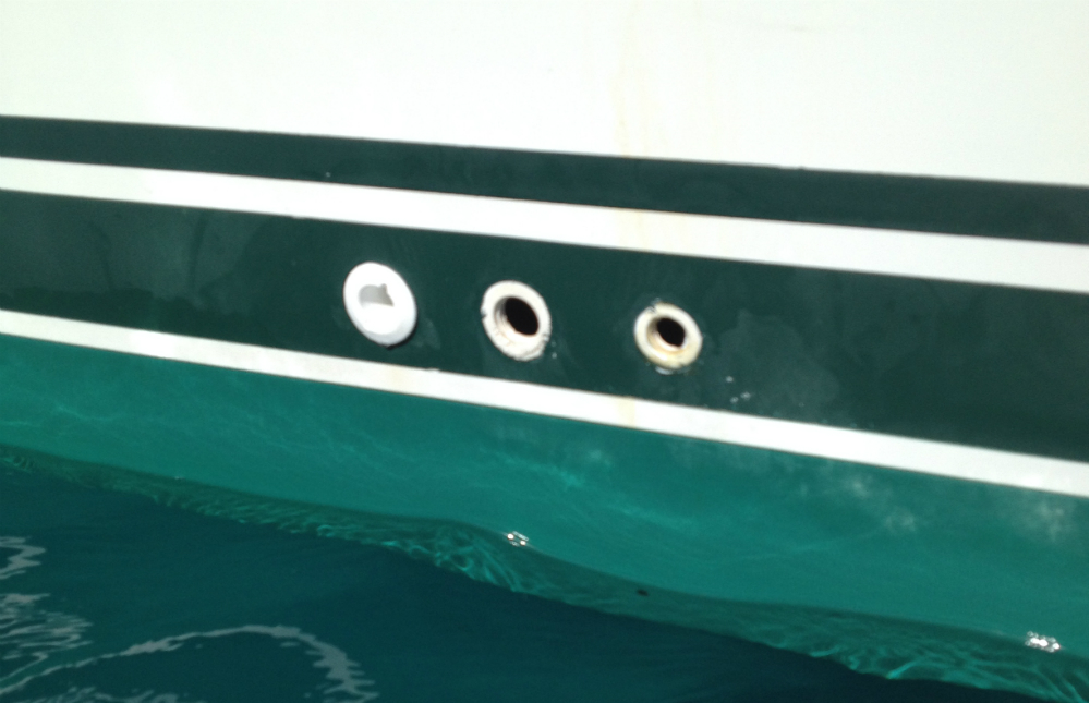 UV exposure can damage through-hull fittings above the waterline