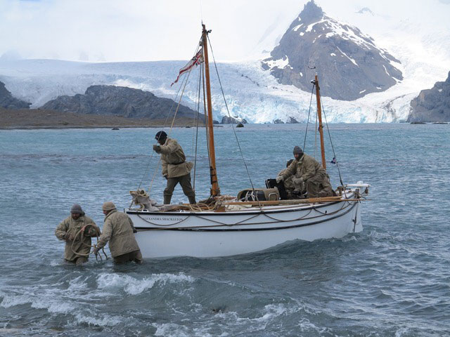 The Shackleton Epic  crew land at Peggotty Bluff 