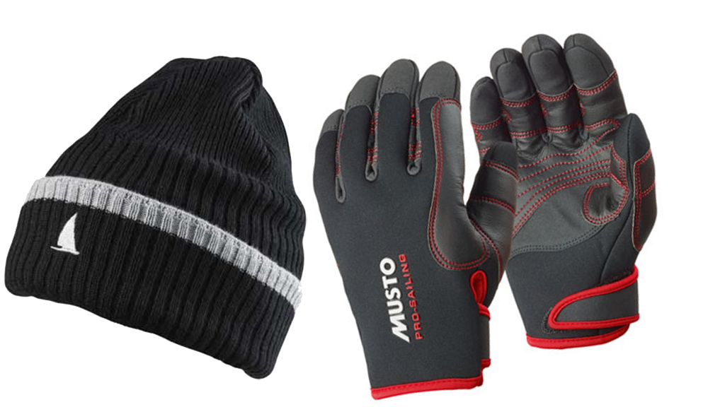 Musto hat and gloves